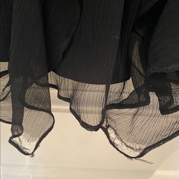 Donna Ricco Collection black ruffled front sleeveless prom evening gown Sz 6 - Picture 10 of 13